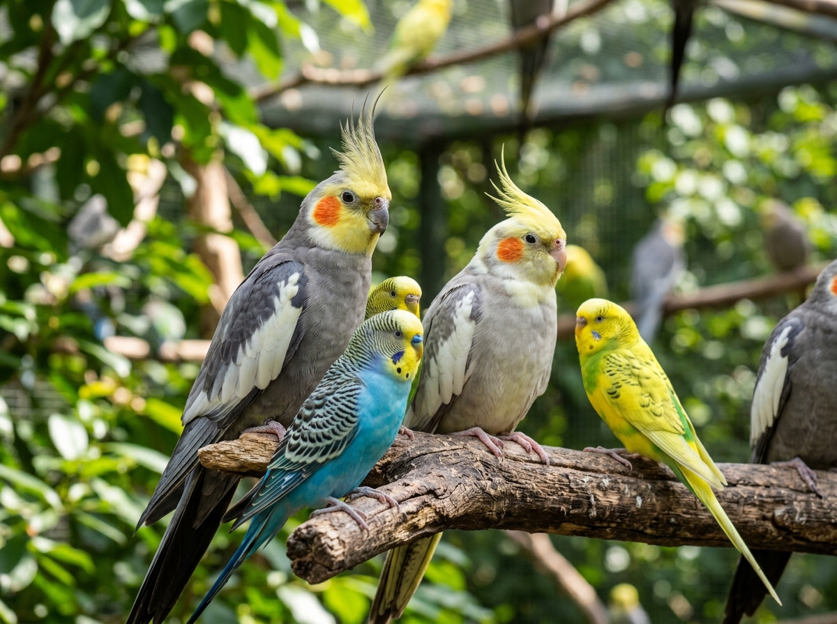 Nymphen- & Wellensittiche (Nymphicus hollandicus / Melopsittacus undulatus)